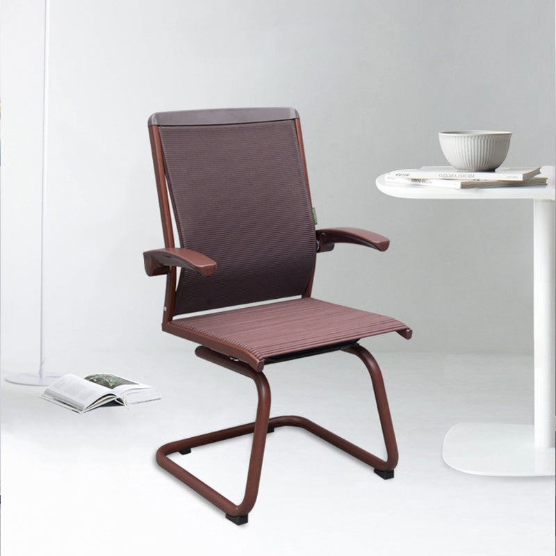 Contemporary Arms Included Desk Chair Mesh Back Conference Chair for Office Coffee 1 Piece Clearhalo 'furn' 'furn_office_chair' 'Furniture' 'Office Chairs' 'Office Furniture' 'office_chair' 7364413