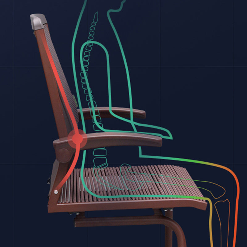 Contemporary Arms Included Desk Chair Mesh Back Conference Chair for Office Clearhalo 'furn' 'furn_office_chair' 'Furniture' 'Office Chairs' 'Office Furniture' 'office_chair' 7364419