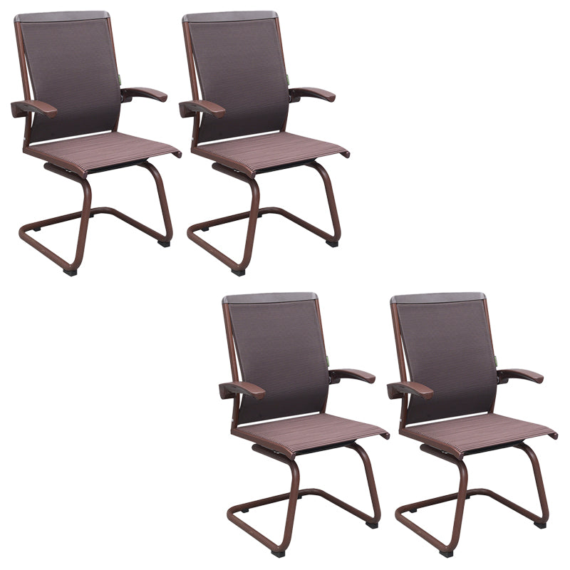 Contemporary Arms Included Desk Chair Mesh Back Conference Chair for Office Coffee 4 Piece Set Clearhalo 'furn' 'furn_office_chair' 'Furniture' 'Office Chairs' 'Office Furniture' 'office_chair' 7364427