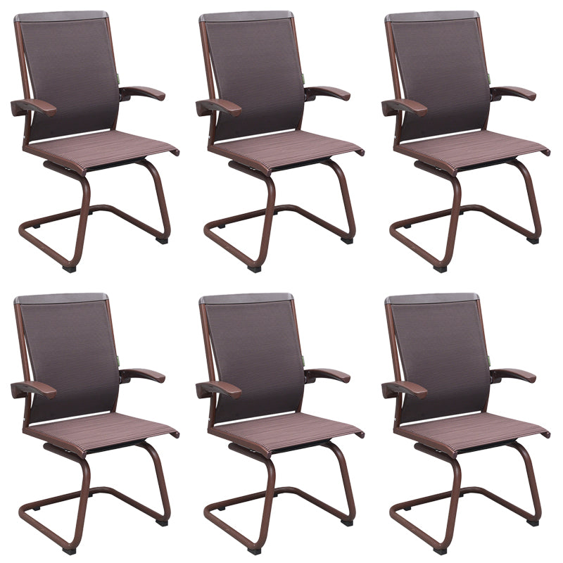 Contemporary Arms Included Desk Chair Mesh Back Conference Chair for Office Coffee 6 Piece Set Clearhalo 'furn' 'furn_office_chair' 'Furniture' 'Office Chairs' 'Office Furniture' 'office_chair' 7364428