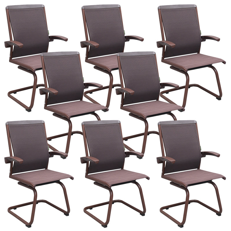 Contemporary Arms Included Desk Chair Mesh Back Conference Chair for Office Coffee 8 Piece Set Clearhalo 'furn' 'furn_office_chair' 'Furniture' 'Office Chairs' 'Office Furniture' 'office_chair' 7364429