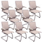 Contemporary Arms Included Desk Chair Mesh Back Conference Chair for Office Champagne 8 Piece Set Clearhalo 'furn' 'furn_office_chair' 'Furniture' 'Office Chairs' 'Office Furniture' 'office_chair' 7364434