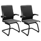 Contemporary Arms Included Desk Chair Mesh Back Conference Chair for Office Black 2 Piece Set Clearhalo 'furn' 'furn_office_chair' 'Furniture' 'Office Chairs' 'Office Furniture' 'office_chair' 7364436