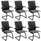 Contemporary Arms Included Desk Chair Mesh Back Conference Chair for Office Black 6 Piece Set Clearhalo 'furn' 'furn_office_chair' 'Furniture' 'Office Chairs' 'Office Furniture' 'office_chair' 7364438