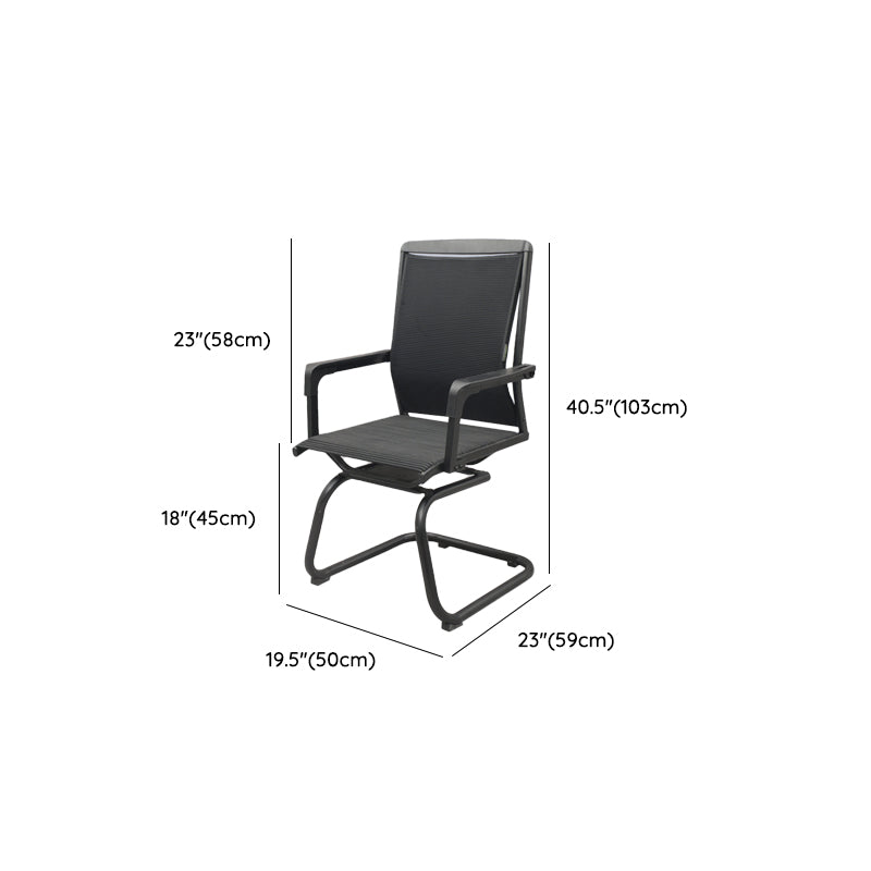 Contemporary Arms Included Desk Chair Mesh Back Conference Chair for Office Clearhalo 'furn' 'furn_office_chair' 'Furniture' 'Office Chairs' 'Office Furniture' 'office_chair' 7364441
