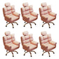 Chaise de bureau en cuir moderne Chaise de tâche pivotante sans roues avec roues