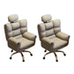 Chaise de bureau en cuir moderne Chaise de tâche pivotante sans roues avec roues
