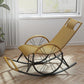 Fer Base moderne Rocking Chair Lounge Lounge Lazy Chaise pour balcon