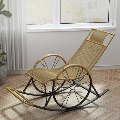 Fer Base moderne Rocking Chair Lounge Lounge Lazy Chaise pour balcon