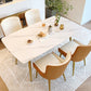 Glam 4 Legs Dining Room Table Sintered Stone Table for Kitchen Clearhalo 'Dining Tables & Seating' 'Dining Tables' 'dining_table' 'furn' 'furn_dining_table' 'Furniture' 'Kitchen & Dining Furniture' 7364908