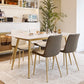 Glam 4 Legs Dining Room Table Sintered Stone Table for Kitchen Clearhalo 'Dining Tables & Seating' 'Dining Tables' 'dining_table' 'furn' 'furn_dining_table' 'Furniture' 'Kitchen & Dining Furniture' 7364916