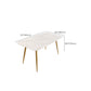 Glam 4 Legs Dining Room Table Sintered Stone Table for Kitchen Clearhalo 'Dining Tables & Seating' 'Dining Tables' 'dining_table' 'furn' 'furn_dining_table' 'Furniture' 'Kitchen & Dining Furniture' 7364917