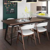 Contemporary Rectangle Dining Room Dinner Kitchen Table Solid Wood Dining Table
