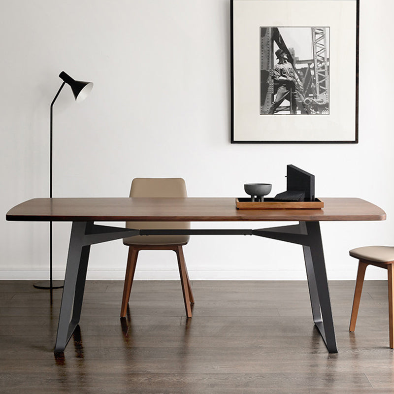 Contemporary Rectangle Dining Room Dinner Kitchen Table Solid Wood Dining Table