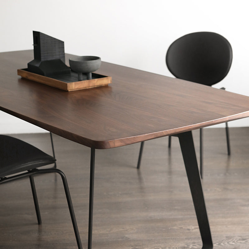 Contemporary Rectangle Dining Room Dinner Kitchen Table Solid Wood Dining Table