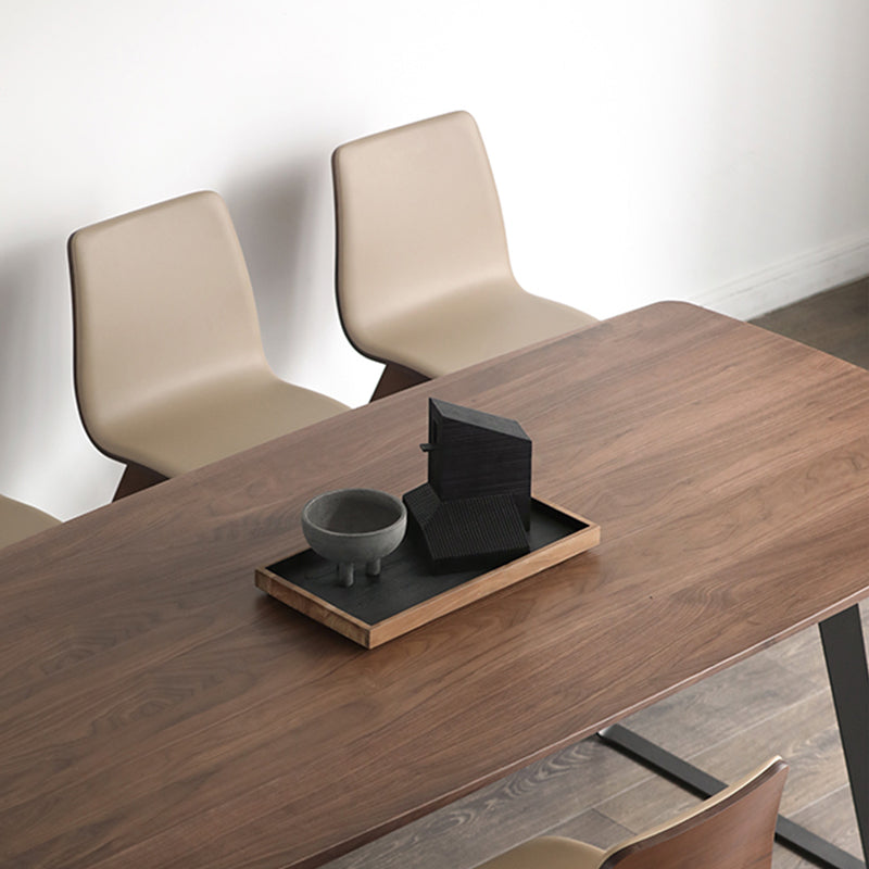 Contemporary Rectangle Dining Room Dinner Kitchen Table Solid Wood Dining Table