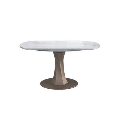 Drop-Leaf Dining Table Contemporary Pedestal Dining Room Table Without Chairs Clearhalo 'Dining Tables & Seating' 'Dining Tables' 'dining_table' 'furn' 'furn_dining_table' 'Furniture' 'Kitchen & Dining Furniture' 7364968