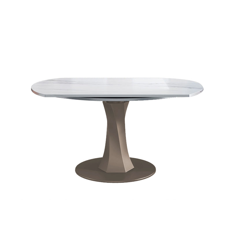 Drop-Leaf Dining Table Contemporary Pedestal Dining Room Table Clearhalo 'Dining Tables & Seating' 'Dining Tables' 'dining_table' 'furn' 'furn_dining_table' 'Furniture' 'Kitchen & Dining Furniture' 7364972