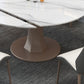 Drop-Leaf Dining Table Contemporary Pedestal Dining Room Table Clearhalo 'Dining Tables & Seating' 'Dining Tables' 'dining_table' 'furn' 'furn_dining_table' 'Furniture' 'Kitchen & Dining Furniture' 7364974