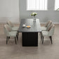 Black Pine Wood Dining Table Modern Indoor Rectangle Dinette Table Clearhalo 'Dining Tables & Seating' 'Dining Tables' 'dining_table' 'furn' 'furn_dining_table' 'Furniture' 'Kitchen & Dining Furniture' 7364978