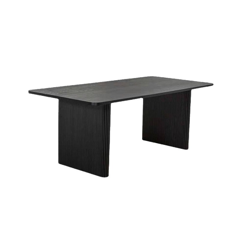 Black Pine Wood Dining Table Modern Indoor Rectangle Dinette Table Without Chairs Clearhalo 'Dining Tables & Seating' 'Dining Tables' 'dining_table' 'furn' 'furn_dining_table' 'Furniture' 'Kitchen & Dining Furniture' 7364979