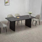 Black Pine Wood Dining Table Modern Indoor Rectangle Dinette Table Clearhalo 'Dining Tables & Seating' 'Dining Tables' 'dining_table' 'furn' 'furn_dining_table' 'Furniture' 'Kitchen & Dining Furniture' 7364981