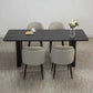 Black Pine Wood Dining Table Modern Indoor Rectangle Dinette Table Clearhalo 'Dining Tables & Seating' 'Dining Tables' 'dining_table' 'furn' 'furn_dining_table' 'Furniture' 'Kitchen & Dining Furniture' 7364982
