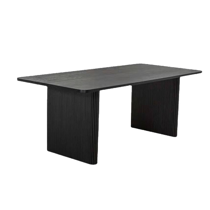 Black Pine Wood Dining Table Modern Indoor Rectangle Dinette Table Clearhalo 'Dining Tables & Seating' 'Dining Tables' 'dining_table' 'furn' 'furn_dining_table' 'Furniture' 'Kitchen & Dining Furniture' 7364983