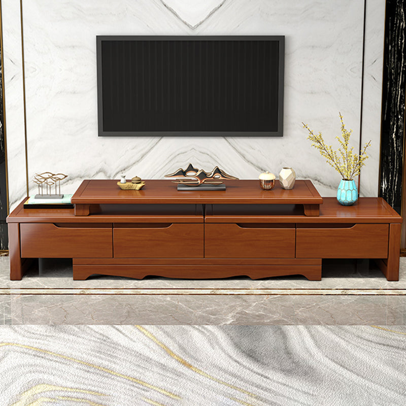 Scandinavian Rubber Wood Media Console Open Shelving TV Stand with Drawers Clearhalo 'furn' 'furn_tv_stands_entertainment_centers' 'Furniture' 'Living Room Furniture' 'TV Stands & Entertainment Centers' 'TV Stands & Media Storage Furniture' 'tv_stands_entertainment_centers' 7365017