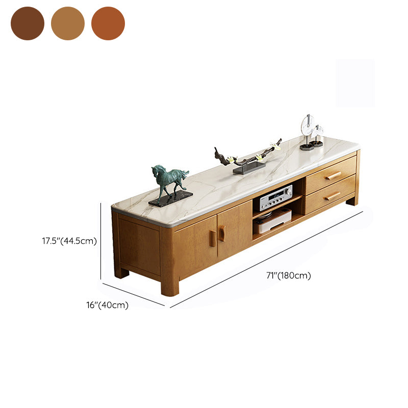 Scandinavian Media Console Stone TV Stand Console with Drawers Clearhalo 'furn' 'furn_tv_stands_entertainment_centers' 'Furniture' 'Living Room Furniture' 'TV Stands & Entertainment Centers' 'TV Stands & Media Storage Furniture' 'tv_stands_entertainment_centers' 7365043