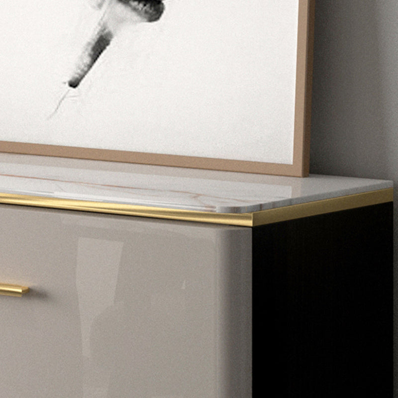 Glam Style Sideboard Buffet Server Adjustable Shelving Credenza for Dining Room Clearhalo 'buffet_sideboard' 'Buffets & Sideboards' 'furn' 'furn_buffet_sideboard' 'Furniture' 'Kitchen & Dining Furniture' 7365052