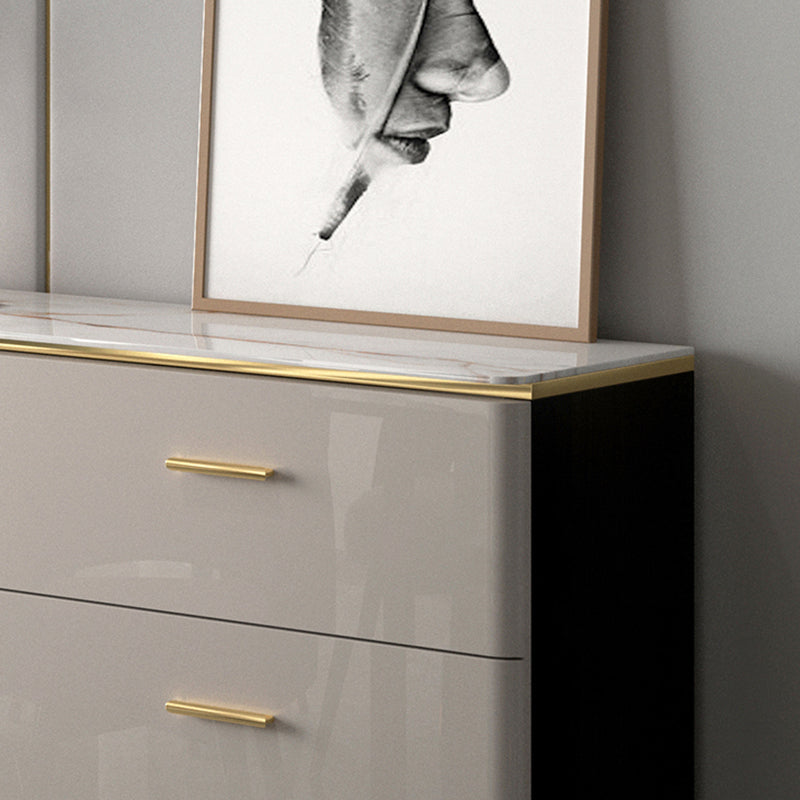 Glam Style Sideboard Buffet Server Adjustable Shelving Credenza for Dining Room Clearhalo 'buffet_sideboard' 'Buffets & Sideboards' 'furn' 'furn_buffet_sideboard' 'Furniture' 'Kitchen & Dining Furniture' 7365054