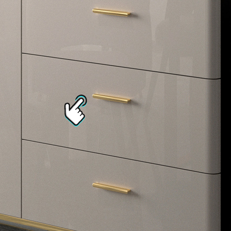 Glam Style Sideboard Buffet Server Adjustable Shelving Credenza for Dining Room Clearhalo 'buffet_sideboard' 'Buffets & Sideboards' 'furn' 'furn_buffet_sideboard' 'Furniture' 'Kitchen & Dining Furniture' 7365055