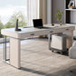 Modern Stone Office Desk Rectangular Shape Task Desk with 3 Drawers in Grey 70.9"L x 27.6"W x 29.5"H Clearhalo 'furn' 'furn_office_desk' 'Furniture' 'Office Desks' 'Office Furniture' 'office_desk' 7365104