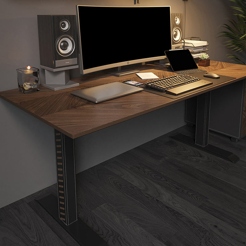 長方形のオフィスデスク茶色のリバーシブルな書き込みデスクのためのオフィス