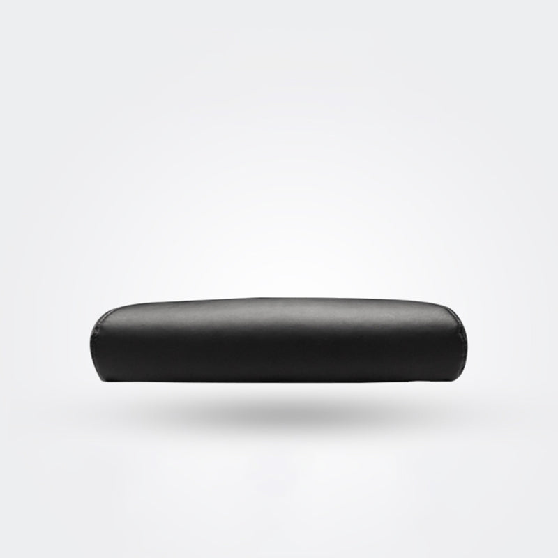 Modern Style Office Chair Black Leather No Wheels Fixed Arm Chair Clearhalo 'furn' 'furn_office_chair' 'Furniture' 'Office Chairs' 'Office Furniture' 'office_chair' 7365185