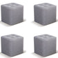 Tufted quadratische Form Ottomane moderne Leinenmischung gepolsterter Pouf