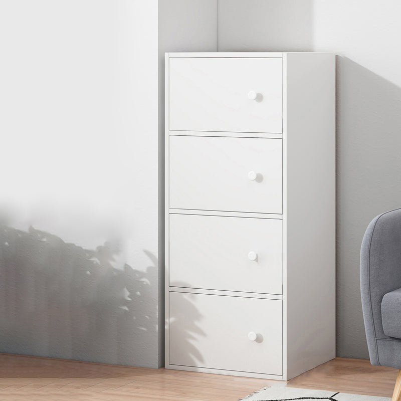 Contemporary Manufactured Wood Accent Cabinet Rectangle Knobs Accent Cabinet 16"L x 12"W x 40"H White Clearhalo 'Cabinets & Chests' 'cabinets_chests' 'furn' 'furn_cabinets_chests' 'Furniture' 'Living Room Furniture' 7365466