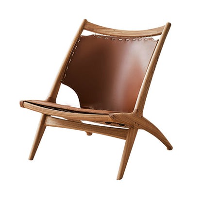 Solid Wood Armless Chair Fixed Back Lounge Chair for Living Room Faux Leather 1 Piece Clearhalo 'Accent Chairs' 'accent_chairs' 'Chairs & Seating' 'furn' 'furn_accent_chairs' 'Furniture' 'Living Room Furniture' 7365496