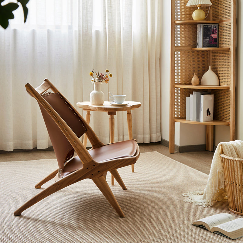 Solid Wood Armless Chair Fixed Back Lounge Chair for Living Room Clearhalo 'Accent Chairs' 'accent_chairs' 'Chairs & Seating' 'furn' 'furn_accent_chairs' 'Furniture' 'Living Room Furniture' 7365500