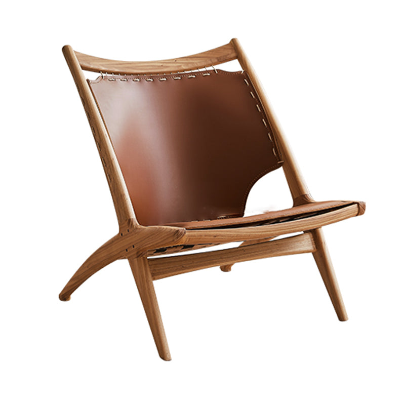 Solid Wood Armless Chair Fixed Back Lounge Chair for Living Room Clearhalo 'Accent Chairs' 'accent_chairs' 'Chairs & Seating' 'furn' 'furn_accent_chairs' 'Furniture' 'Living Room Furniture' 7365501