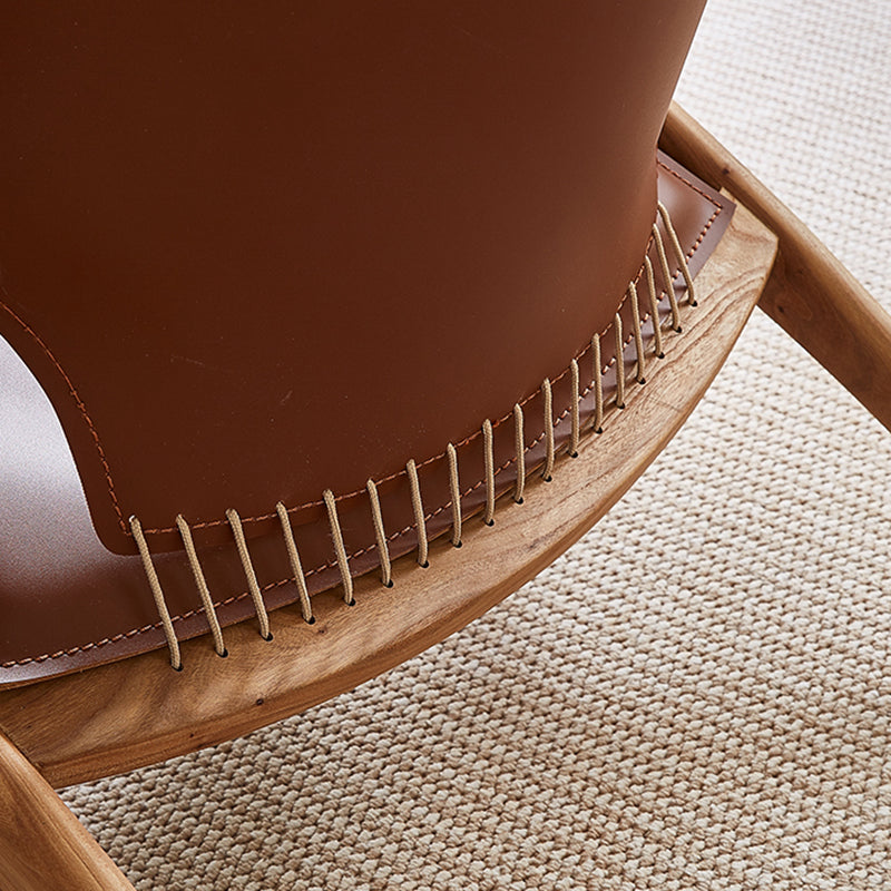 Solid Wood Armless Chair Fixed Back Lounge Chair for Living Room Clearhalo 'Accent Chairs' 'accent_chairs' 'Chairs & Seating' 'furn' 'furn_accent_chairs' 'Furniture' 'Living Room Furniture' 7365502