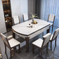 Moderne Stil Steinmöbel Set 7 Stücke runde Form Dinette Tisch mit armlosen Stuhl