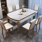 Moderne Stil Steinmöbel Set 7 Stücke runde Form Dinette Tisch mit armlosen Stuhl