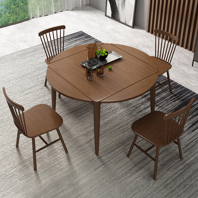 Wood Top Dining Table Set 1/5 Pieces Brown Dinette Set for Kitchen Clearhalo 'Dining Room Sets' 'Dining Tables & Seating' 'dining_room_set' 'furn' 'furn_dining_room_set' 'Furniture' 'Kitchen & Dining Furniture' 7366428