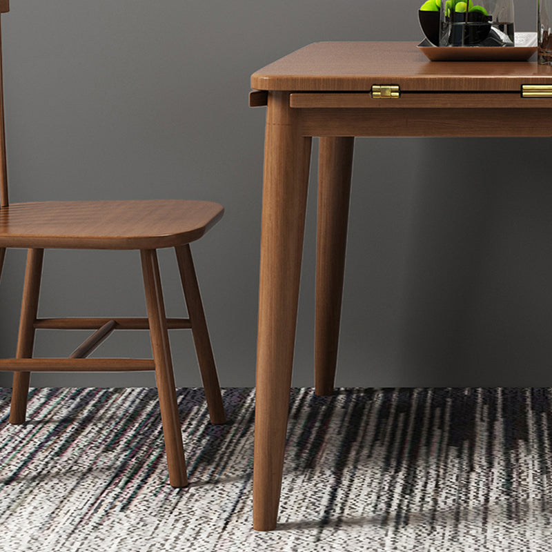 Wood Top Dining Table Set 1/5 Pieces Brown Dinette Set for Kitchen Clearhalo 'Dining Room Sets' 'Dining Tables & Seating' 'dining_room_set' 'furn' 'furn_dining_room_set' 'Furniture' 'Kitchen & Dining Furniture' 7366433