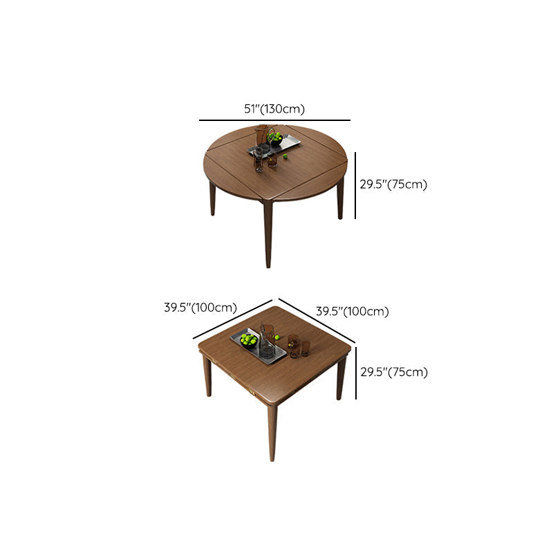 Wood Top Dining Table Set 1/5 Pieces Brown Dinette Set for Kitchen Clearhalo 'Dining Room Sets' 'Dining Tables & Seating' 'dining_room_set' 'furn' 'furn_dining_room_set' 'Furniture' 'Kitchen & Dining Furniture' 7366438