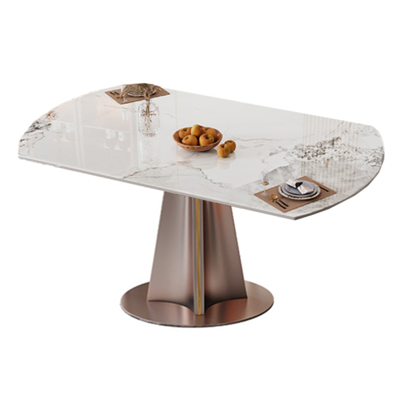 Weißes Stein Essset für zu Hause 1/5/7 Stücke moderne faltbare Esstisch Set