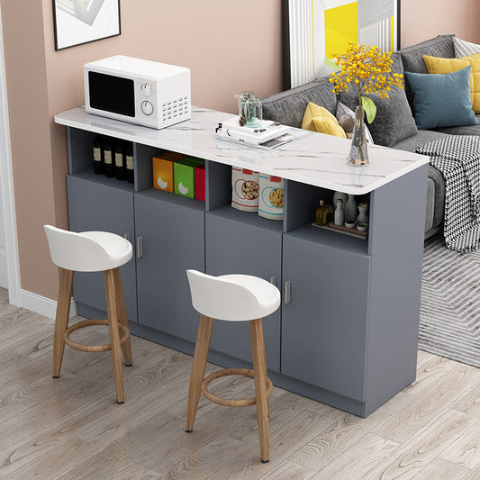 Mesa de comedor de barra contemporánea Mesa de madera rectangular