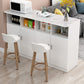 Contemporary Bar Dining Table Rectangle Wooden Counter Table